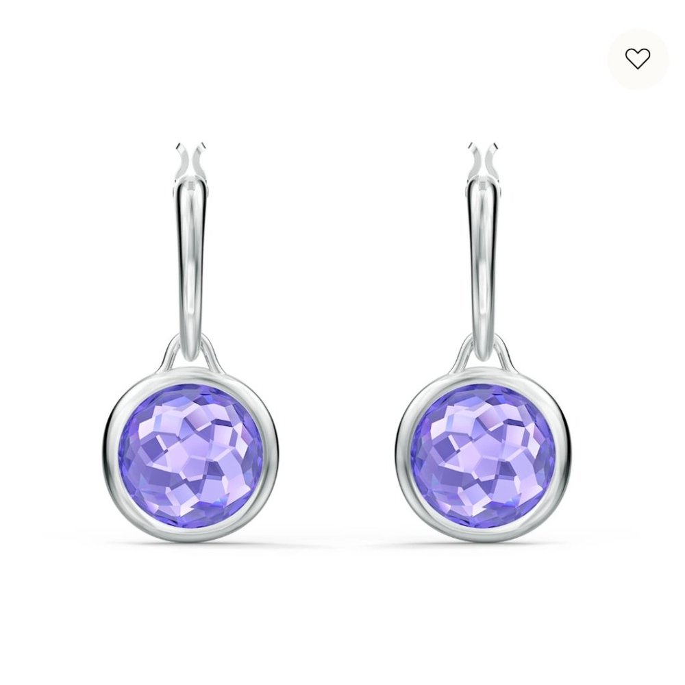 Swarovski Tahlia earring in genuine purple crystal